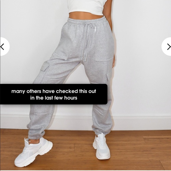 BNWT Missguided grey sweatpants joggers - Picture 1 of 4